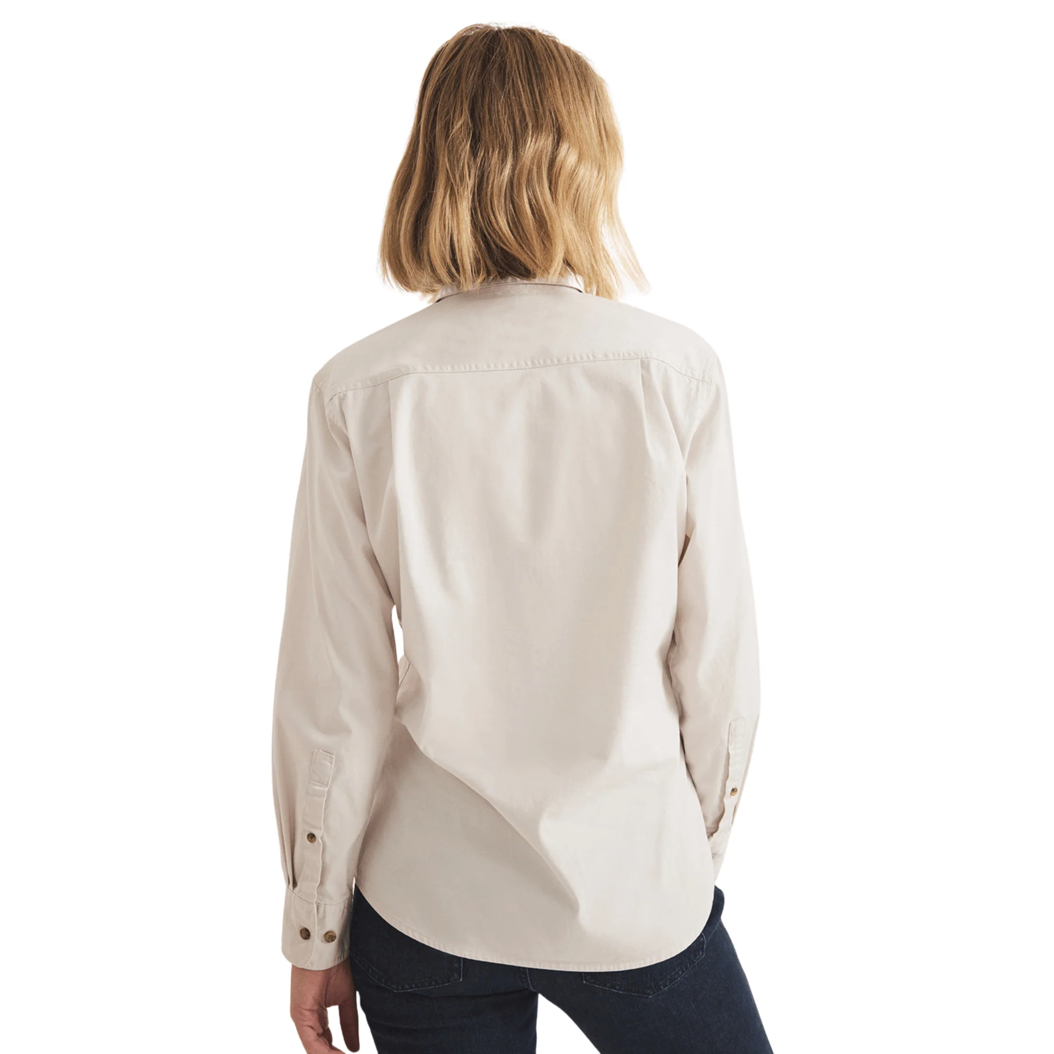RB Sellars Women's Sandy Half Button Light Weight Work Shirt - Stone - Image 5