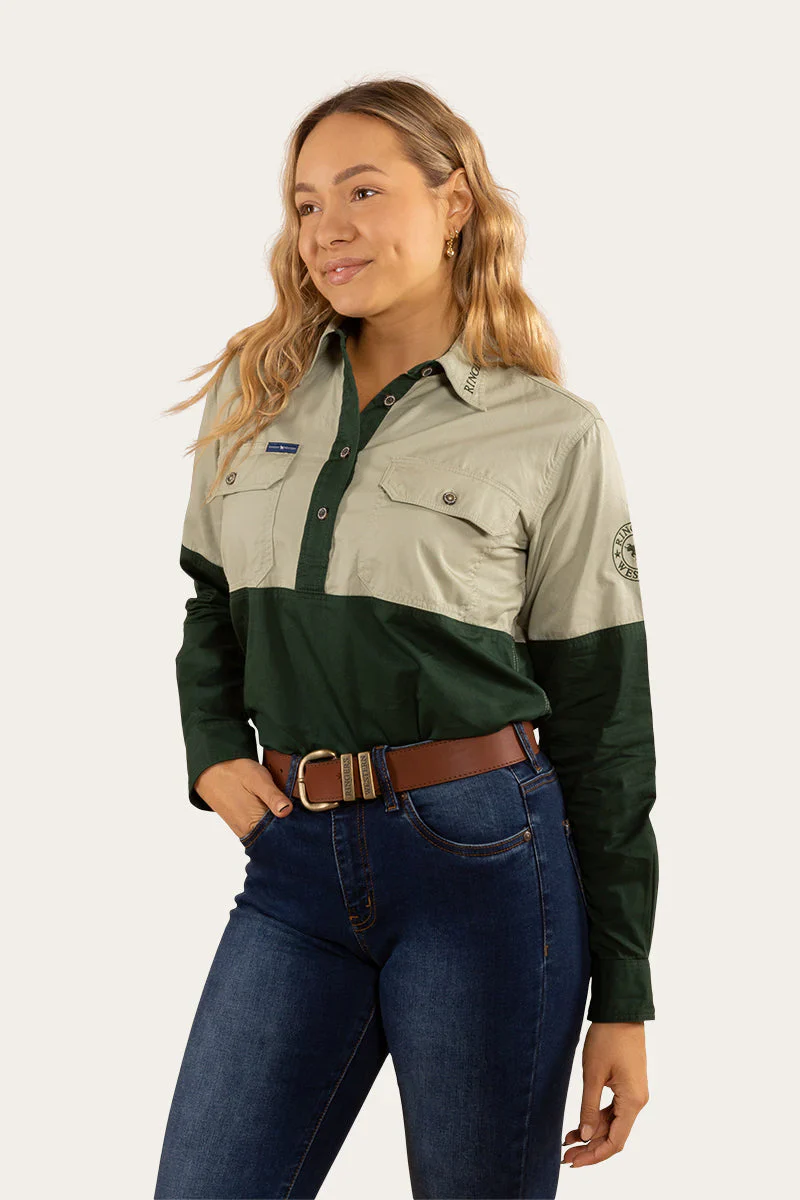 Ringers Western - Women's Delta Work Shirt - Cargo/Khaki - Image 4