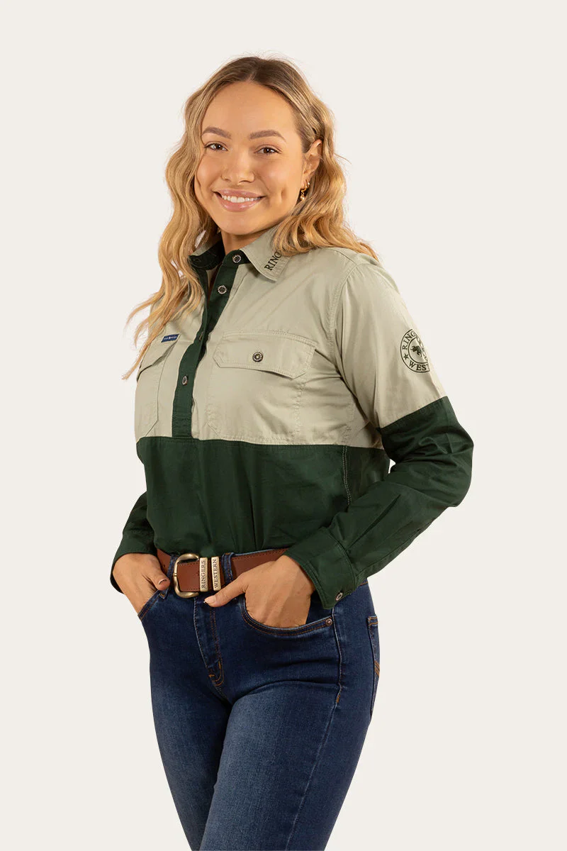 Ringers Western - Women's Delta Work Shirt - Cargo/Khaki - Image 5