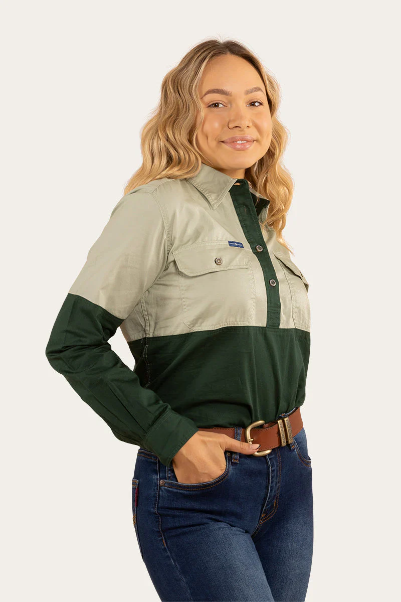 Ringers Western - Women's Delta Work Shirt - Cargo/Khaki - Image 8