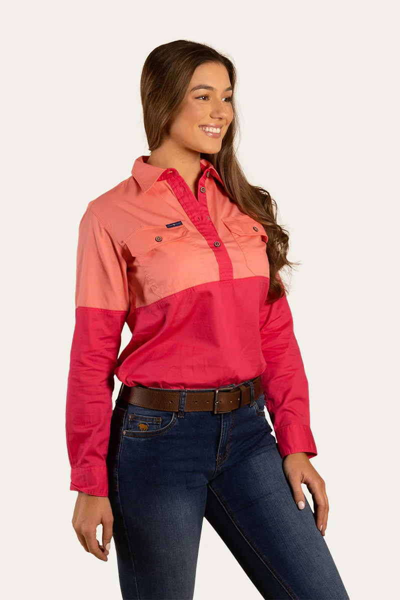 Ringers Western - Women's Delta Work Shirt - Raspberry - Image 5