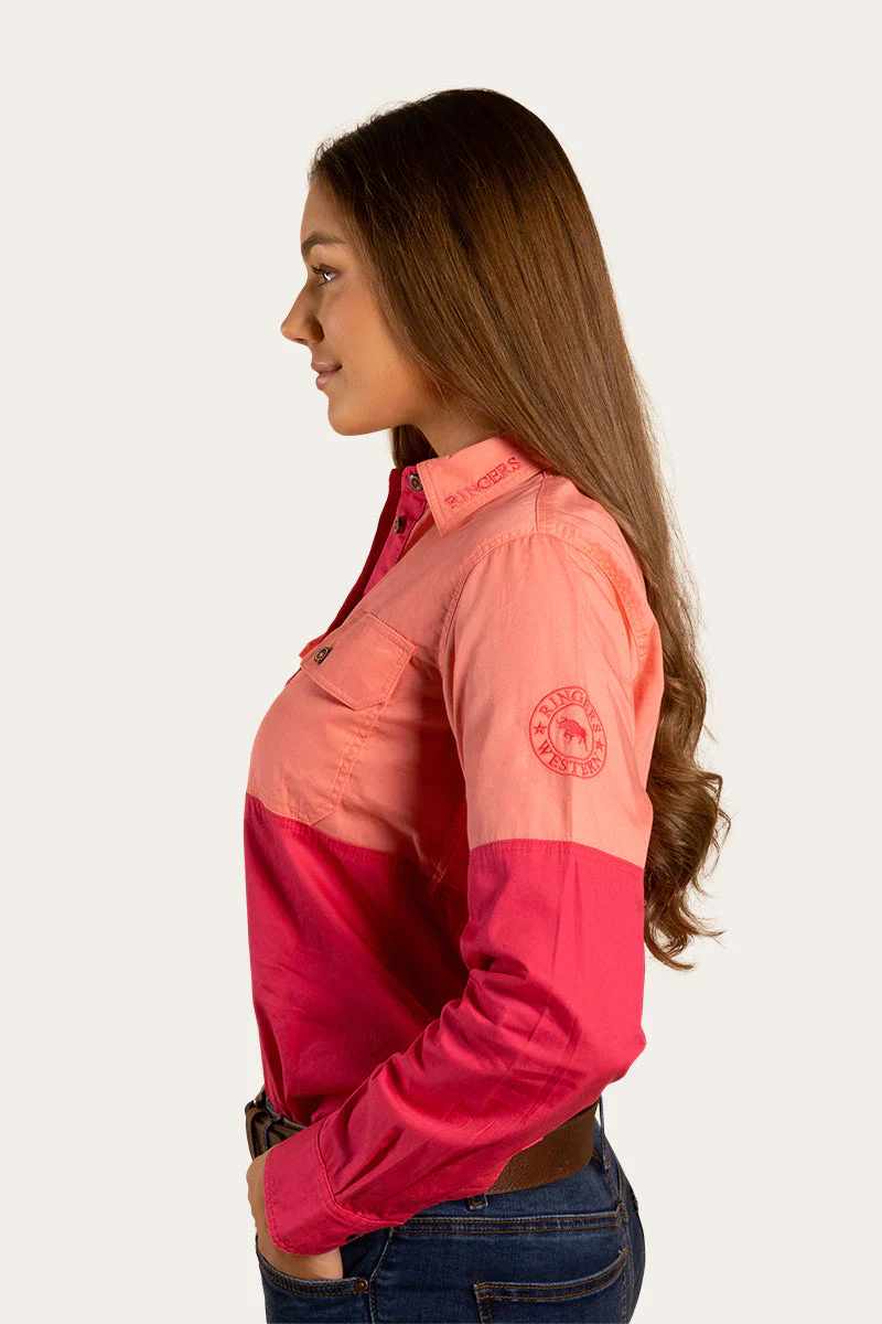 Ringers Western - Women's Delta Work Shirt - Raspberry - Image 6