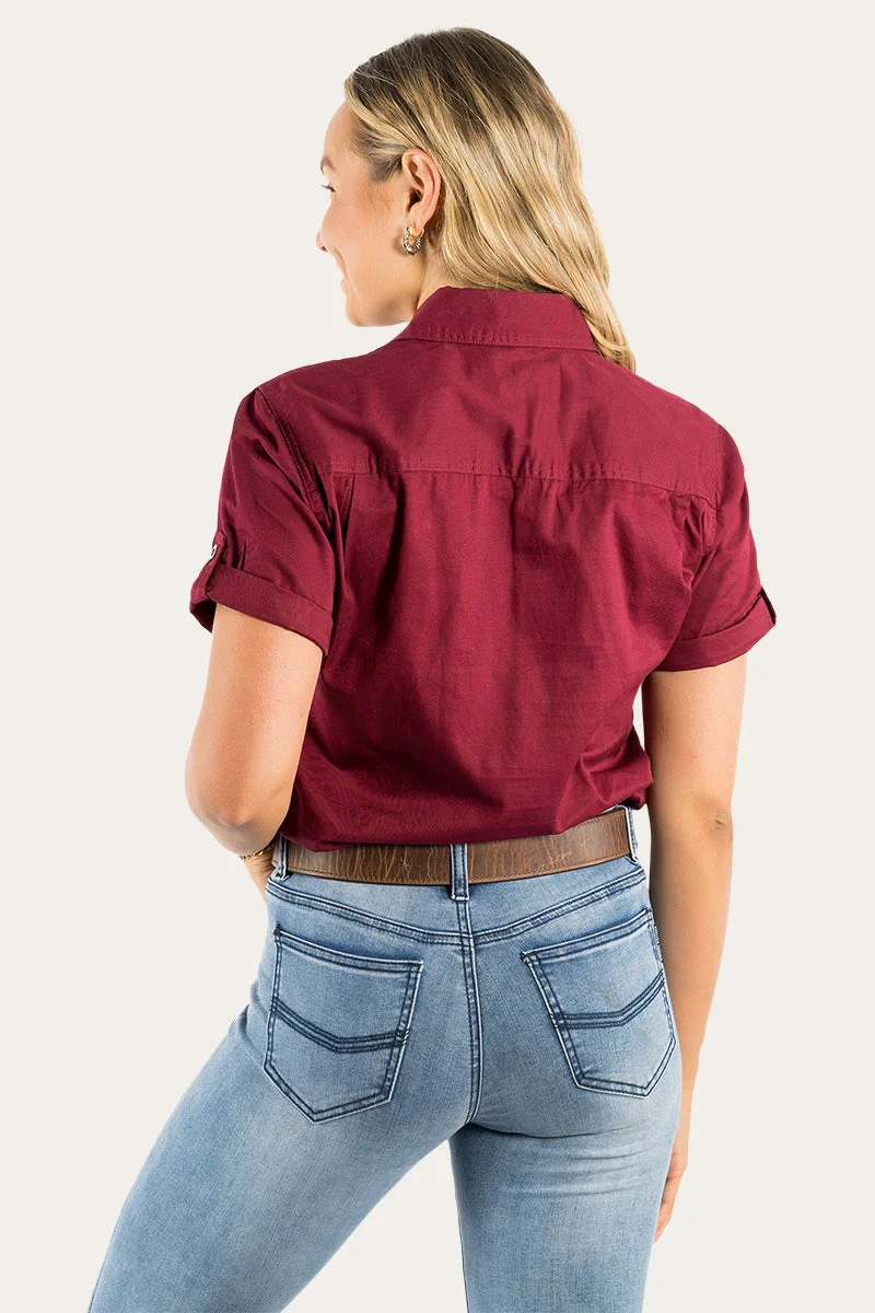 Ringers Western - Women's Jules Work Shirt - Burgundy - Image 3