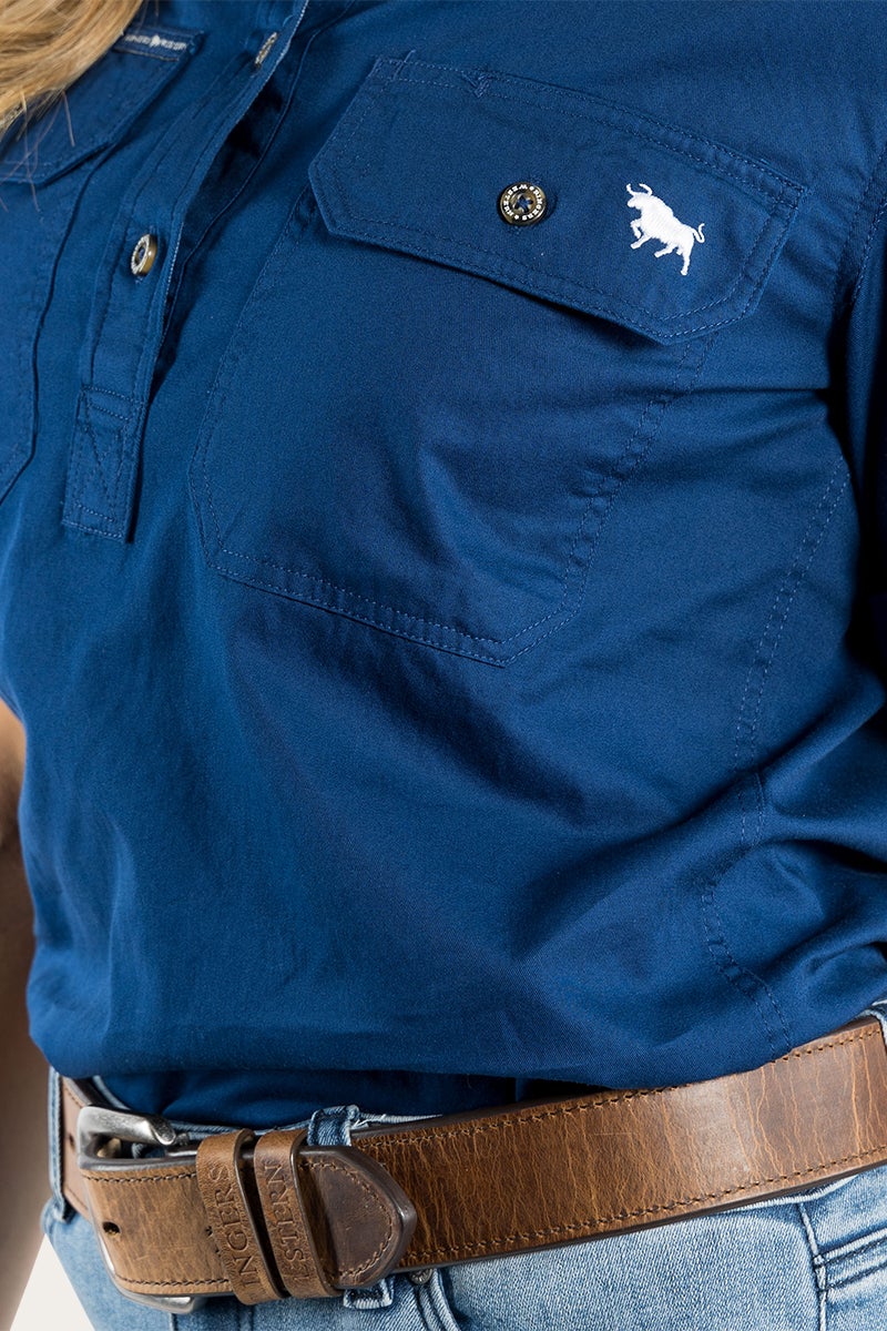Ringers Western - Women's Jules Work Shirt - Navy - Image 4