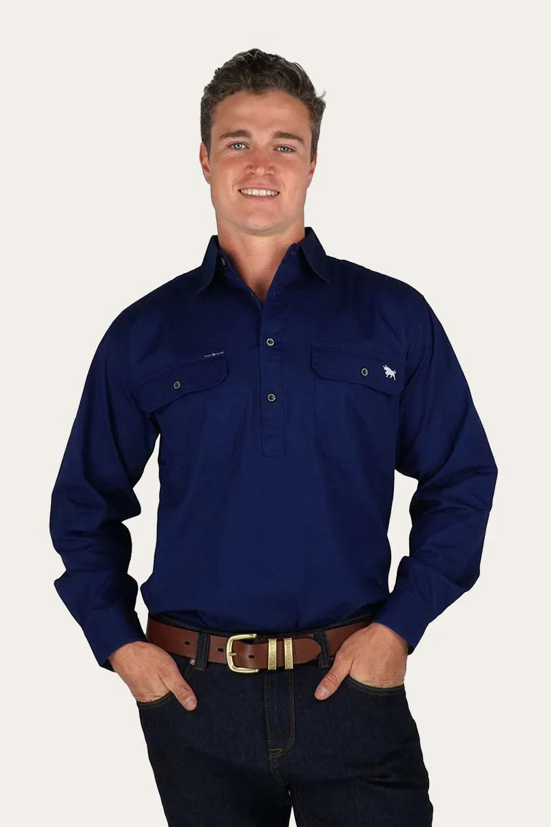 Ringers Western - Men's King River Work Shirt - Navy