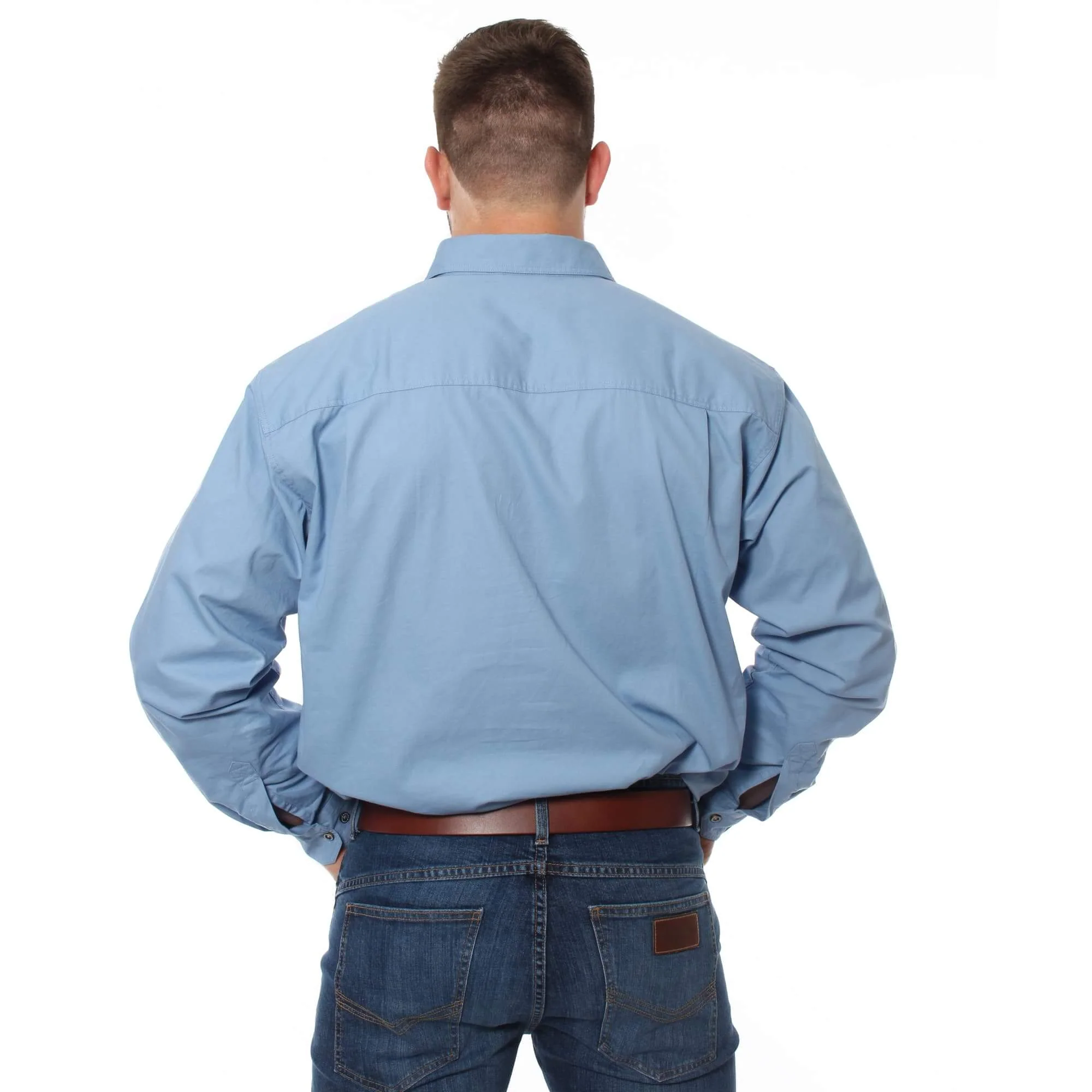 Ringers Western - Men's King River Work Shirt - Denim Blue - Image 3
