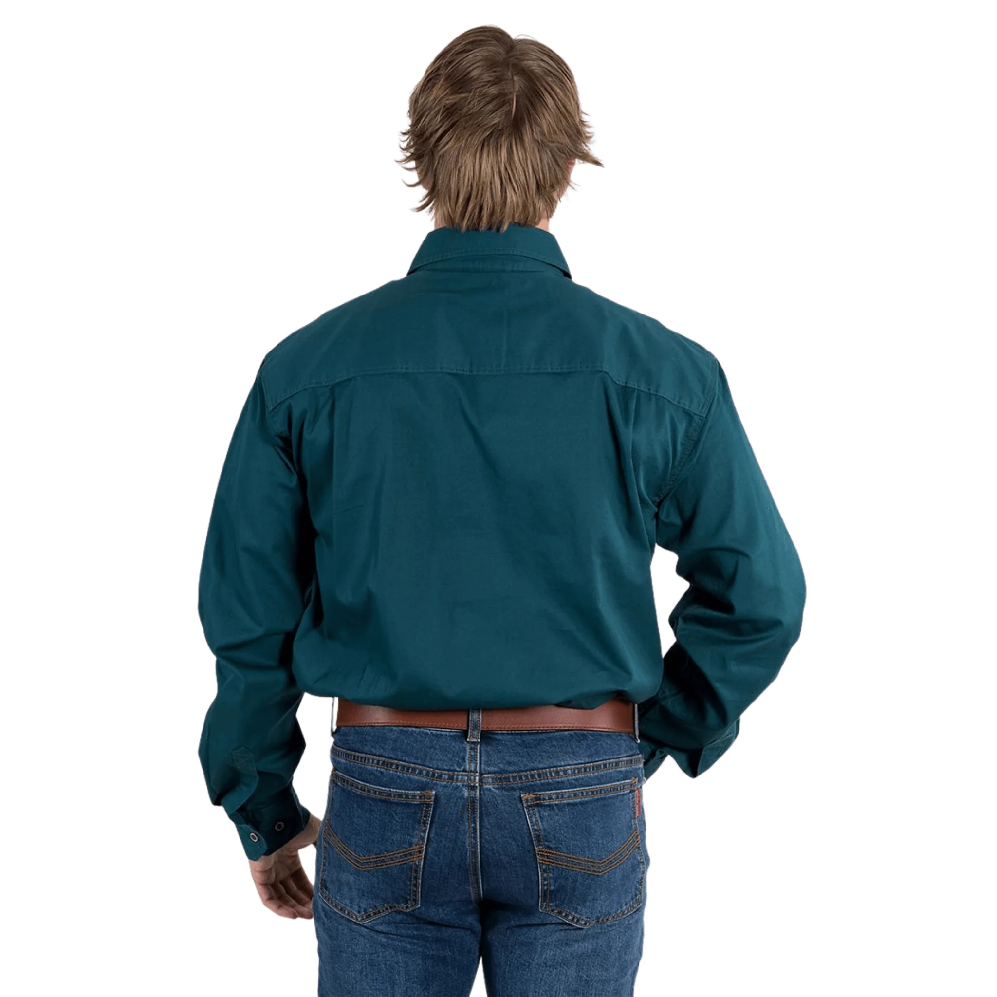 Ringers Western - Men's King River Work Shirt - Groundsheet Green - Image 3