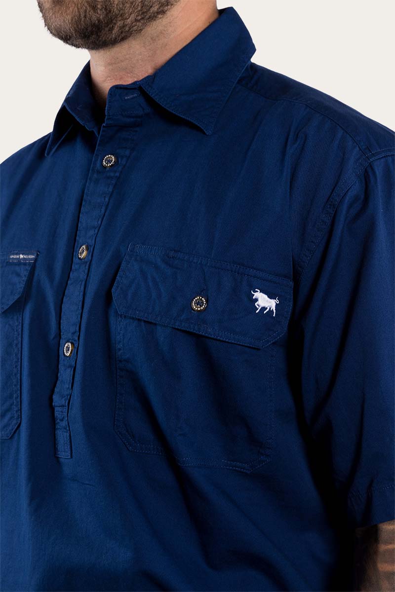 Ringers Western - Men's Pack Saddle Work Shirt - Navy - Image 2