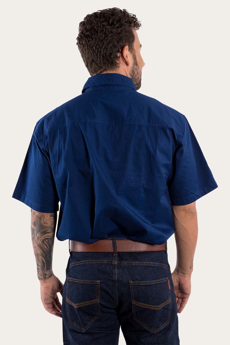 Ringers Western - Men's Pack Saddle Work Shirt - Navy - Image 3