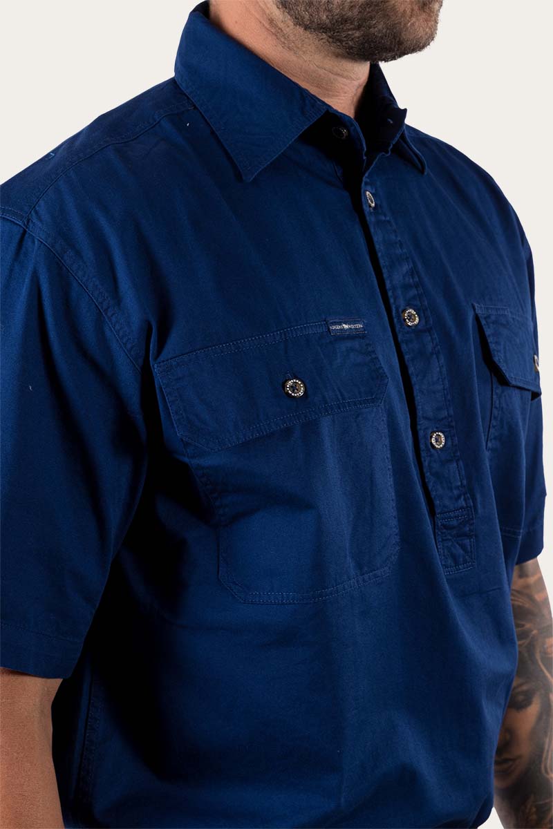 Ringers Western - Men's Pack Saddle Work Shirt - Navy - Image 5