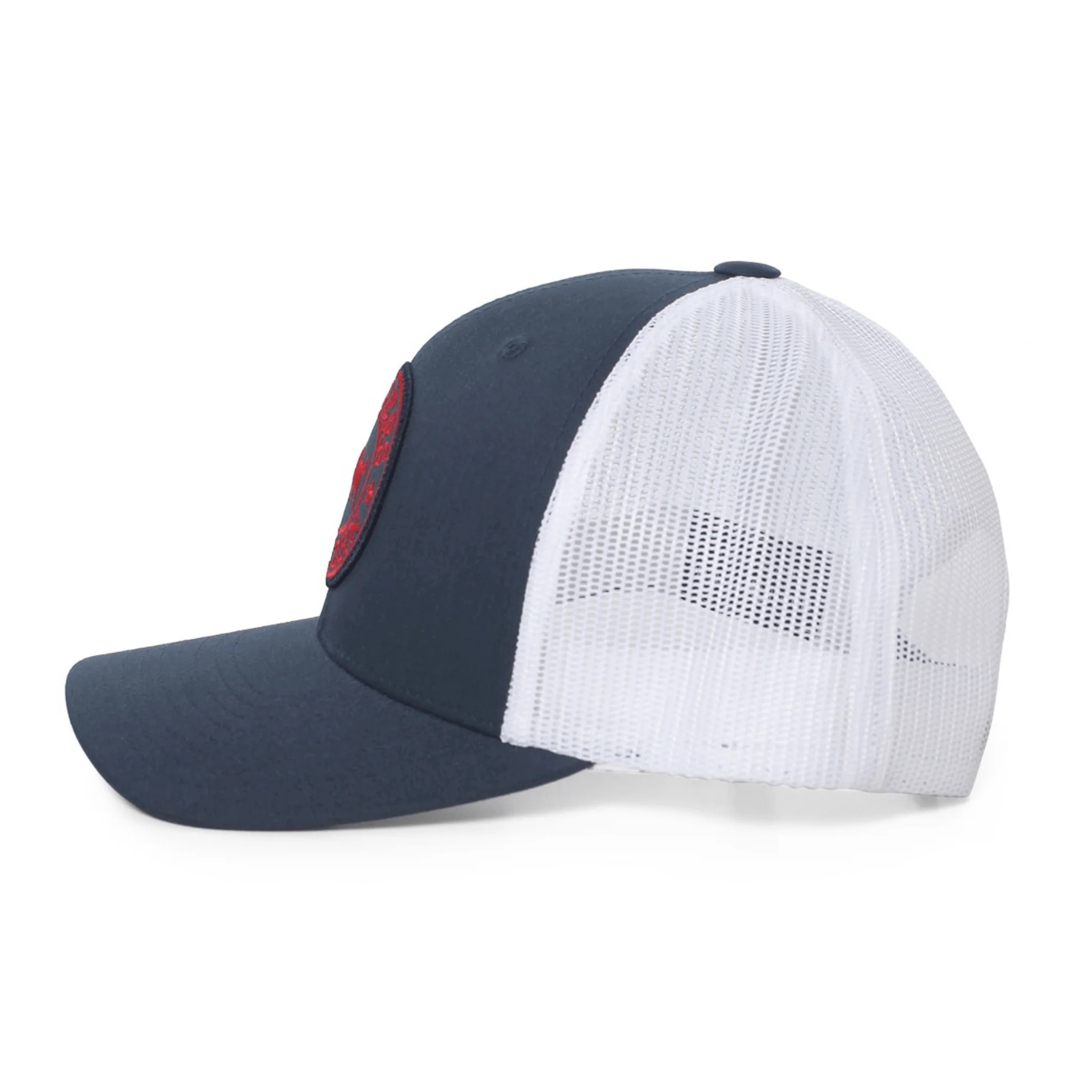 Ringers Western - Unisex Signature Bull Trucker Cap - Navy / White / Red - Image 2