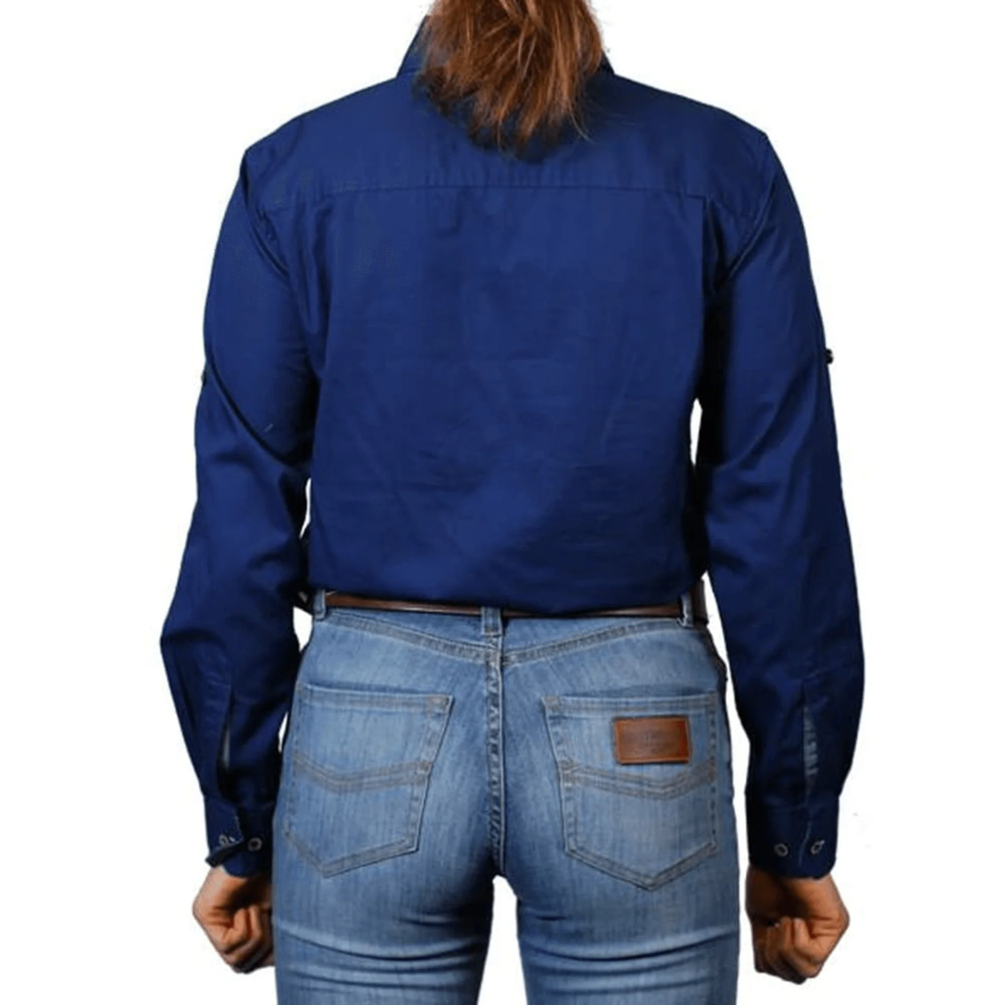 Ringers Western - Women's Pentecost River Half Button Work Shirt - Navy - Image 5