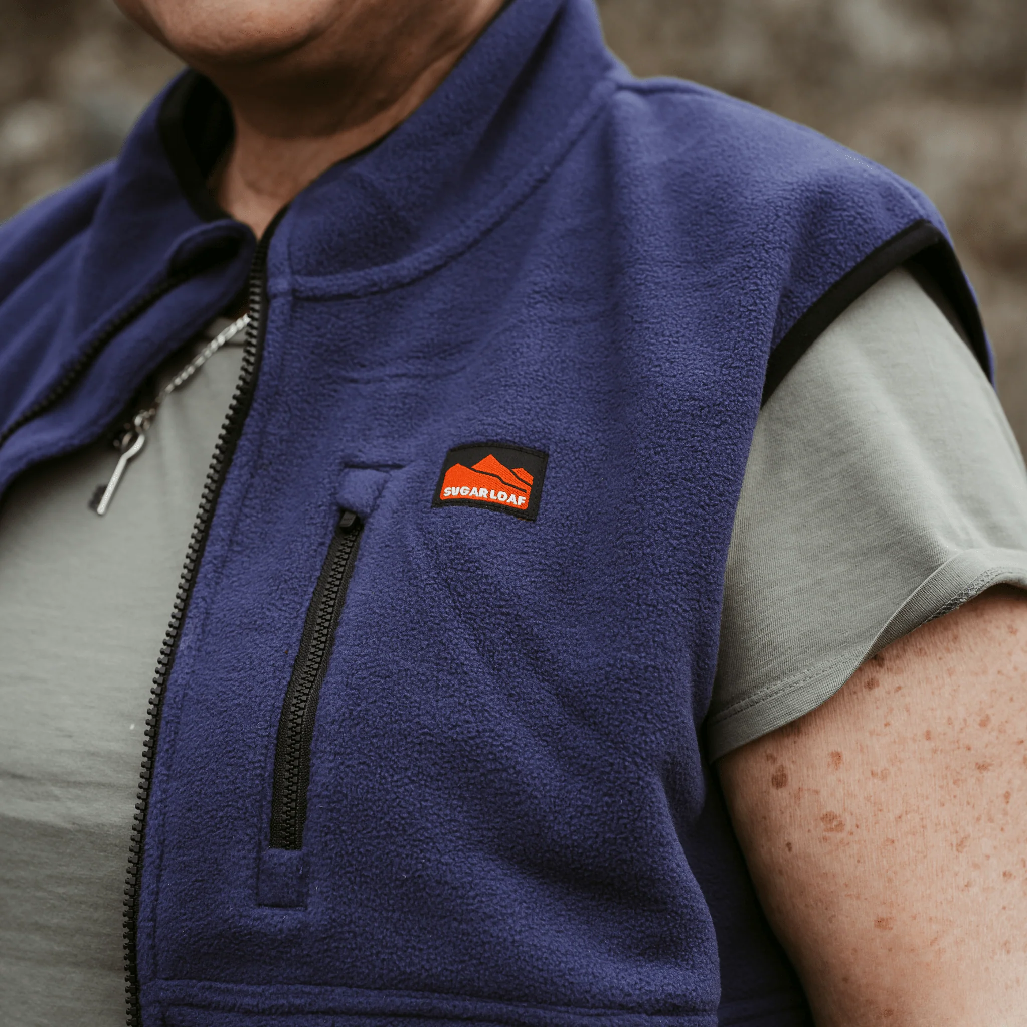 Sugar Loaf Highland Polar Fleece Gilet - Indigo Blue - Image 10