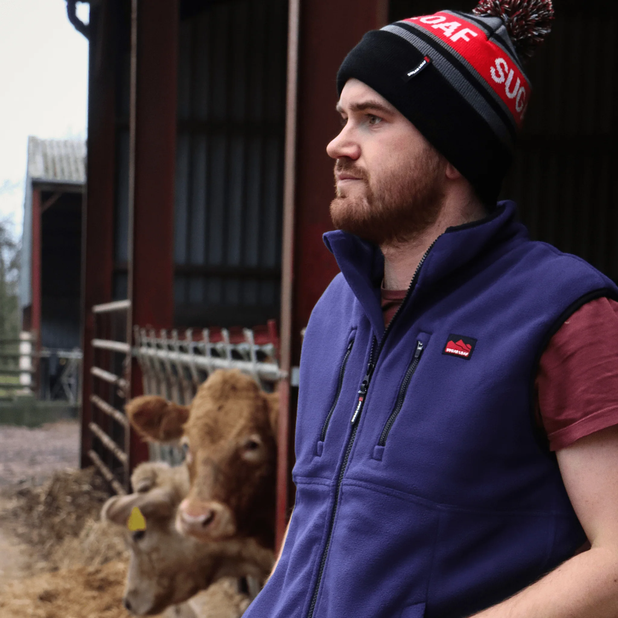 Sugar Loaf Highland Polar Fleece Gilet - Indigo Blue - Image 15