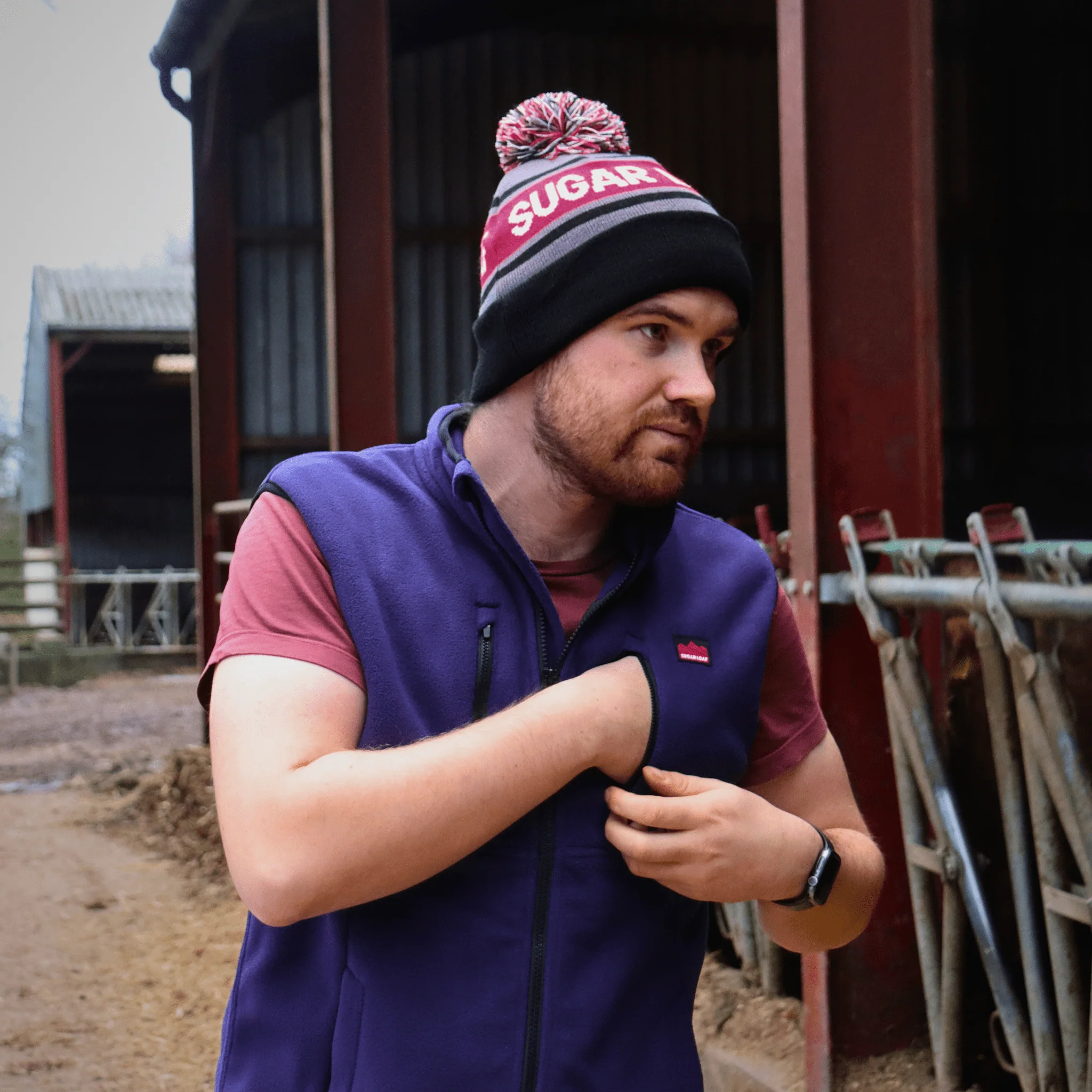 Sugar Loaf Highland Polar Fleece Gilet - Indigo Blue - Image 17