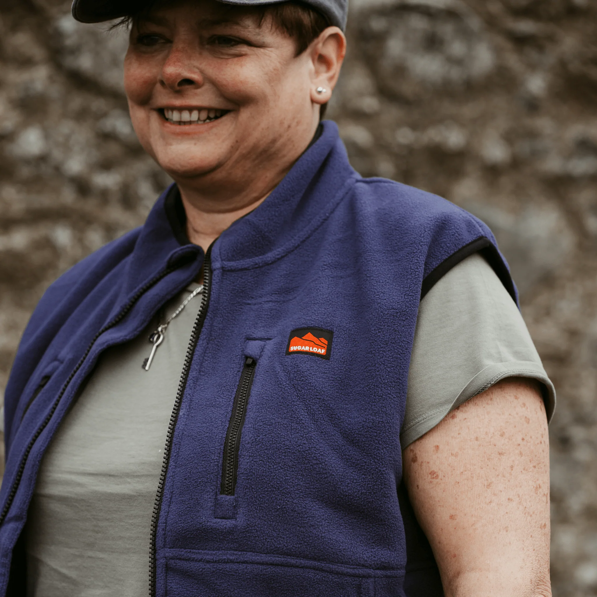 Sugar Loaf Highland Polar Fleece Gilet - Indigo Blue - Image 9