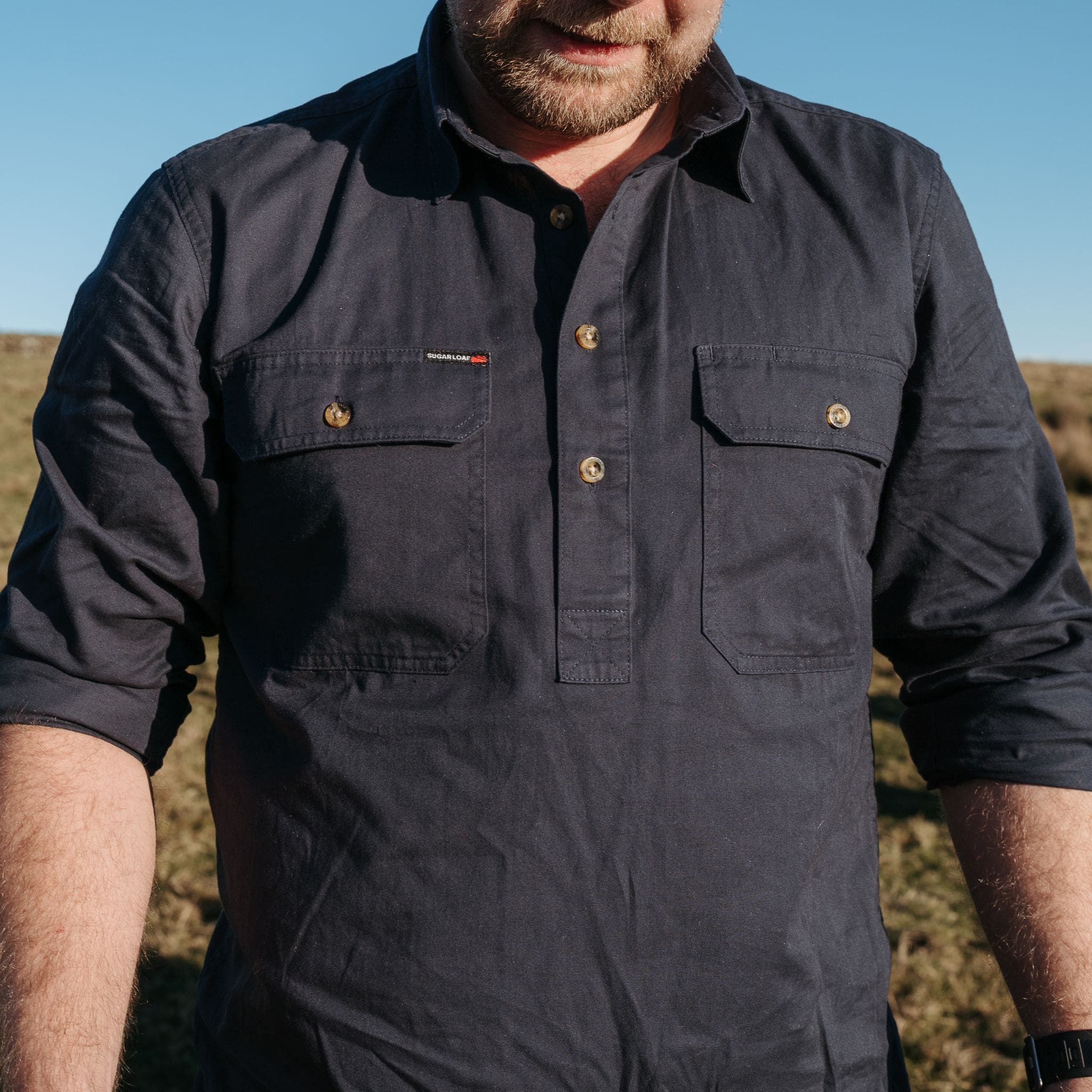 Sugar Loaf Outback Work Shirt - Navy - Image 6