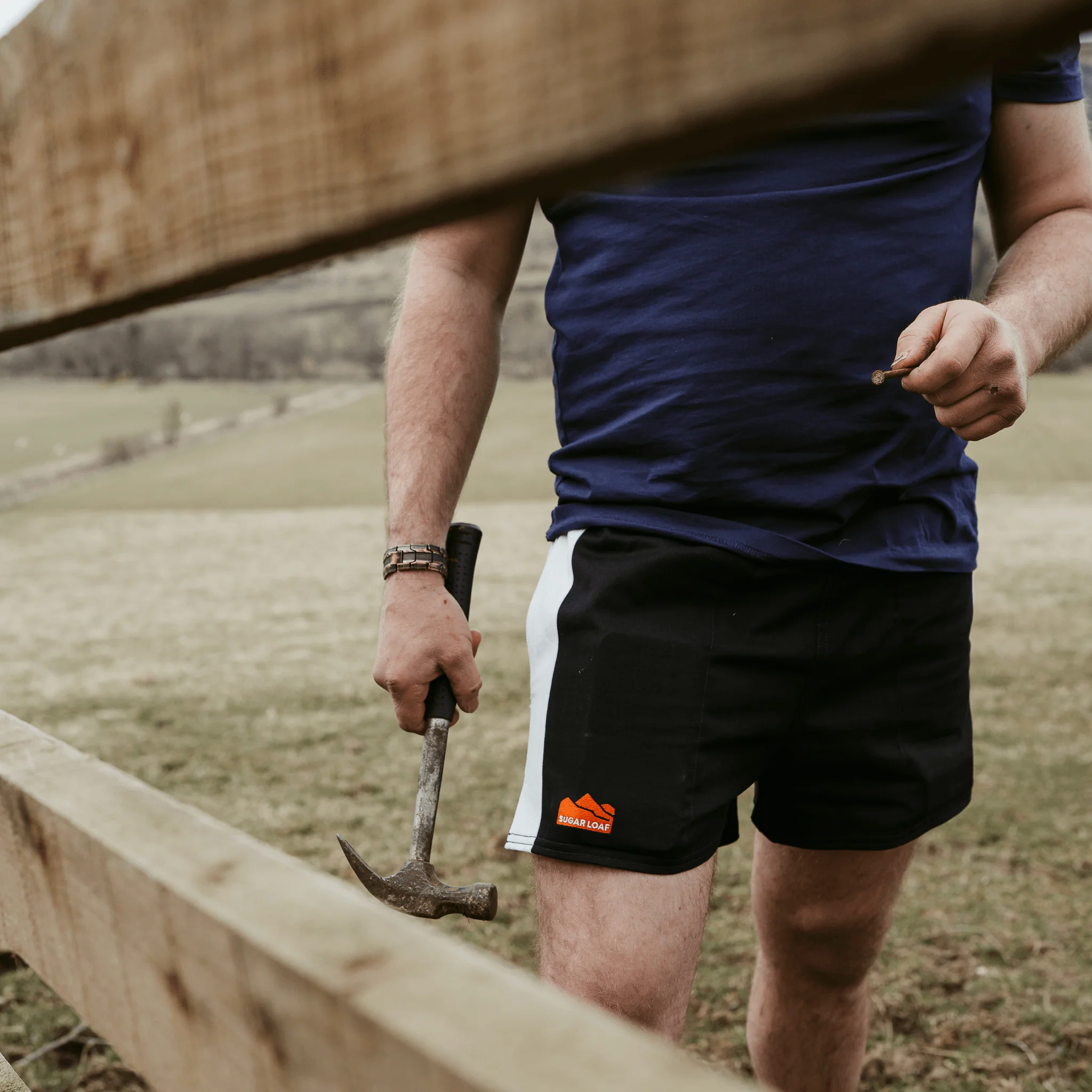Sugar Loaf Rugger Work Shorts - Black/White - Image 4
