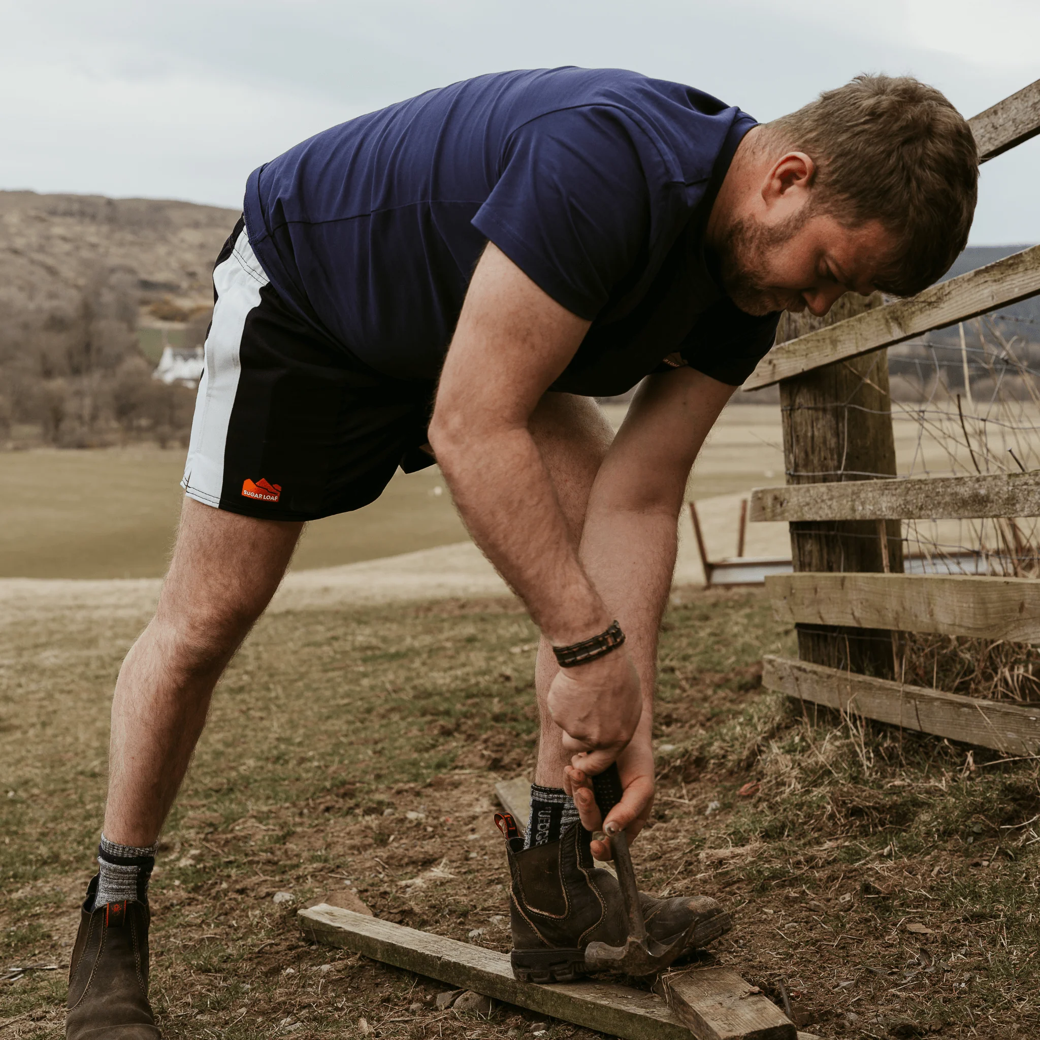 Sugar Loaf Rugger Work Shorts - Black/White - Image 6