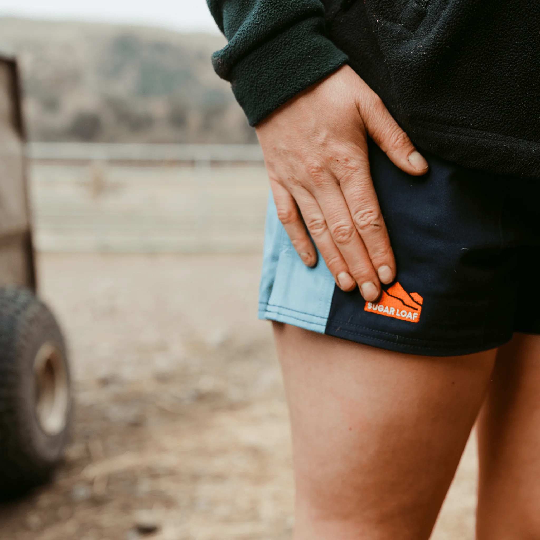 Sugar Loaf Rugger Work Shorts - Navy/Sky Blue - Image 4