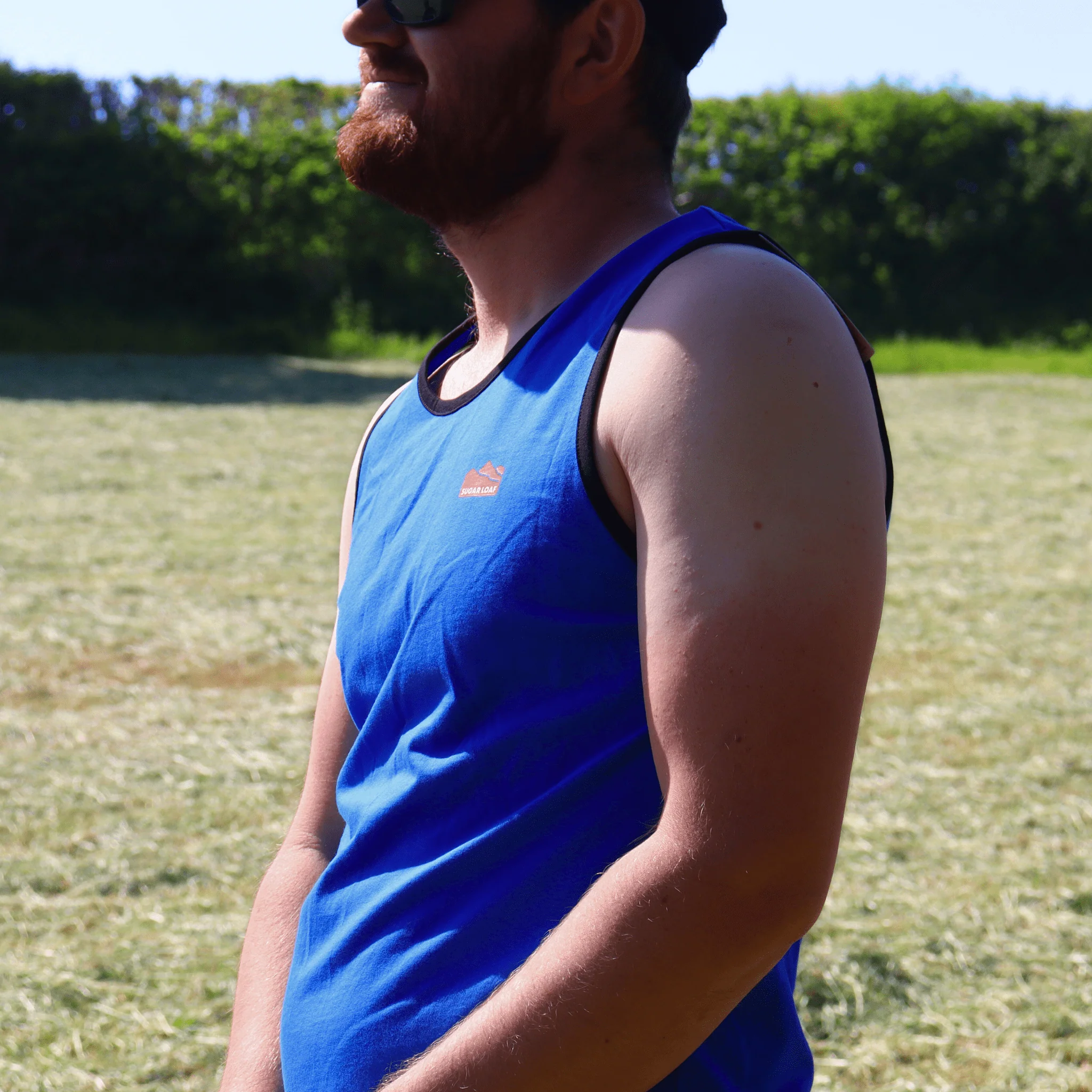 Sugar Loaf Shearing Singlet - Blue/Black - Image 2