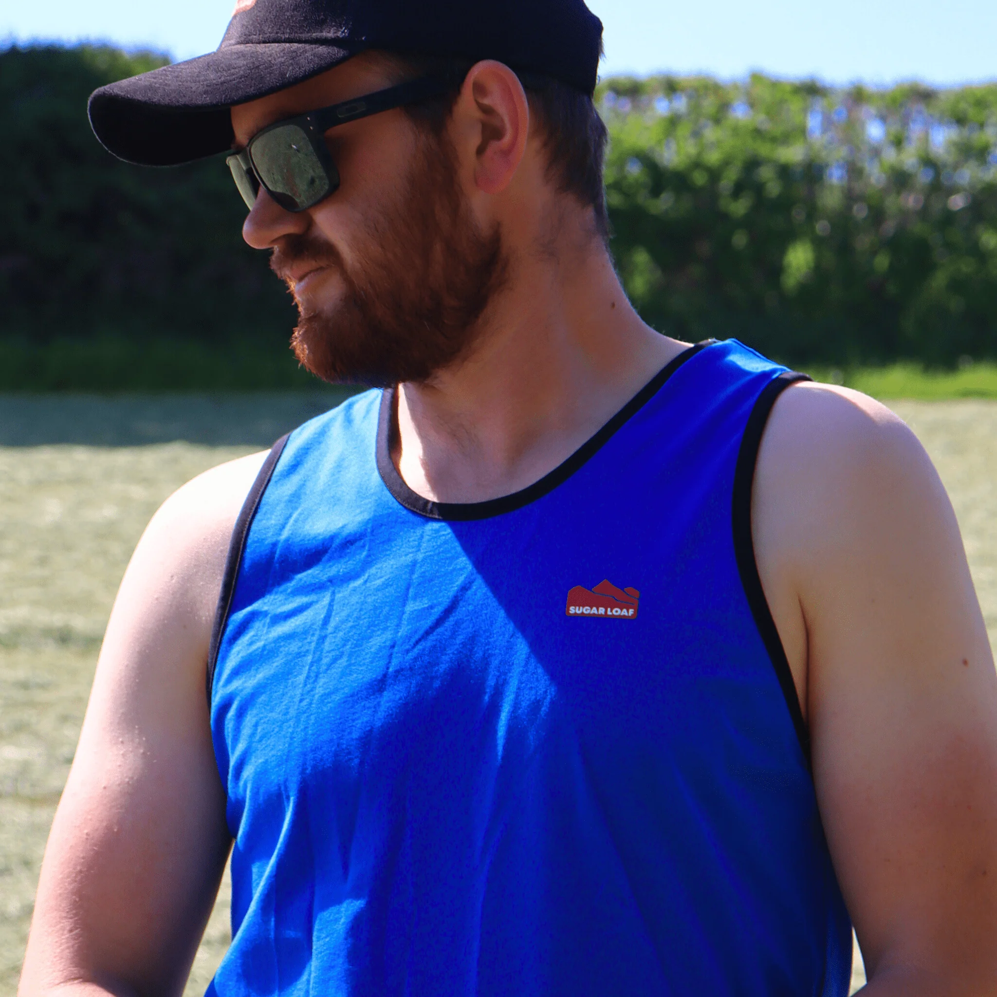 Sugar Loaf Shearing Singlet - Blue/Black - Image 9