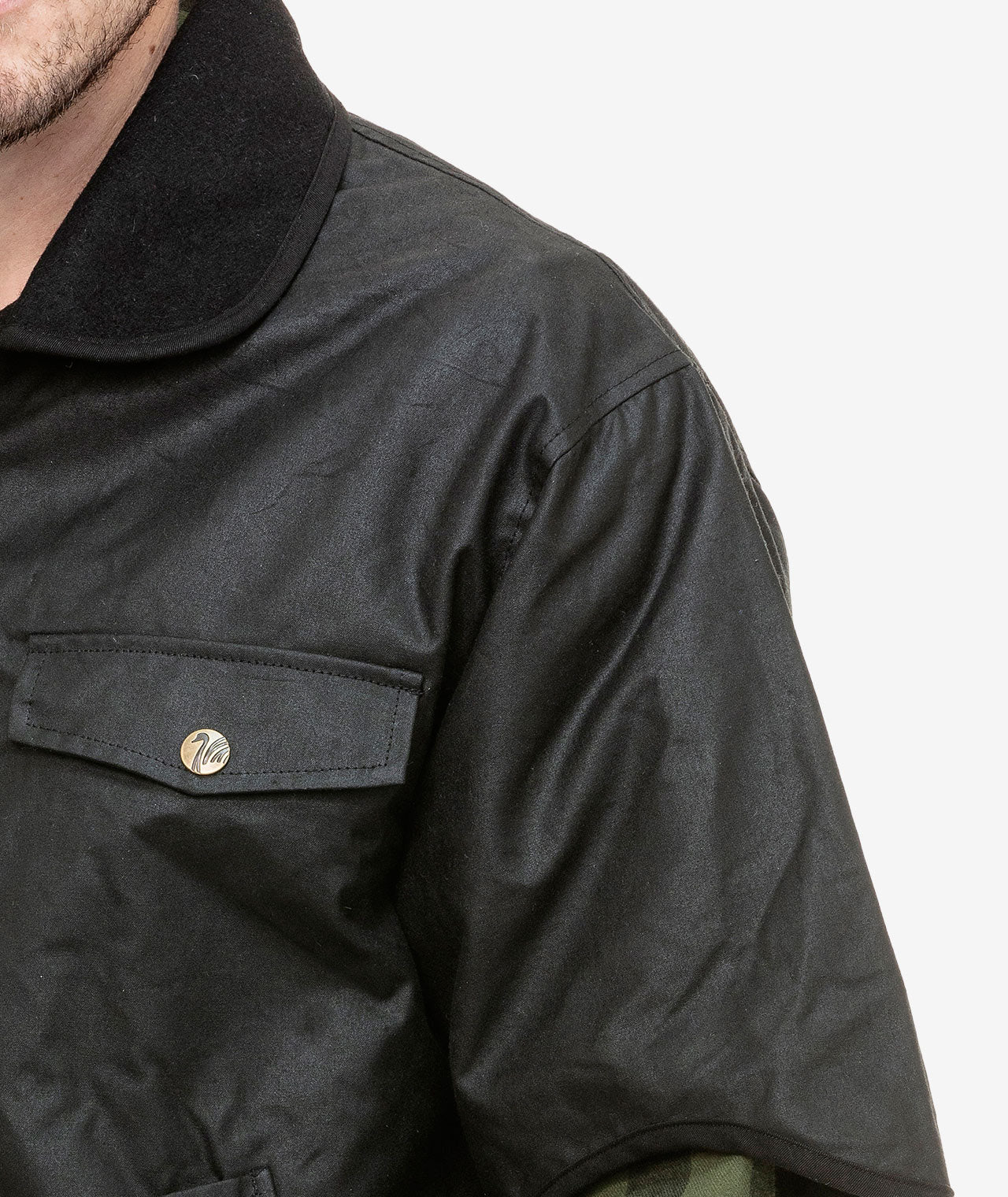 Swanndri 3/4 Sleeve Oilskin Jacket - Image 5
