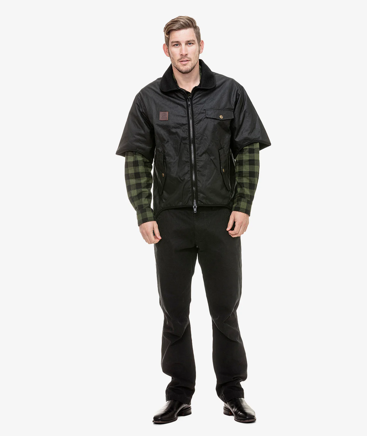 Swanndri 3/4 Sleeve Oilskin Jacket - Image 6