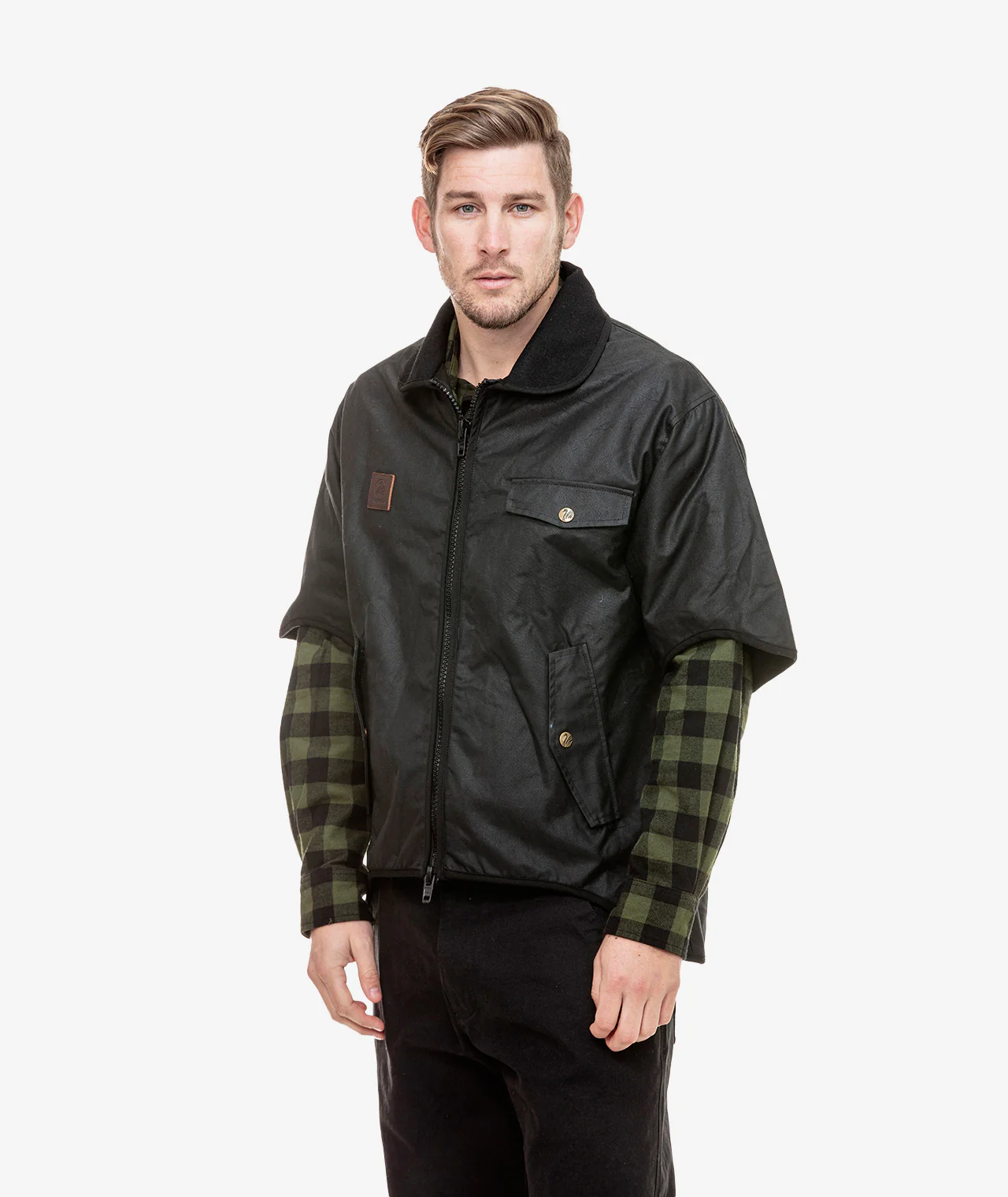 Swanndri 3/4 Sleeve Oilskin Jacket - Image 7