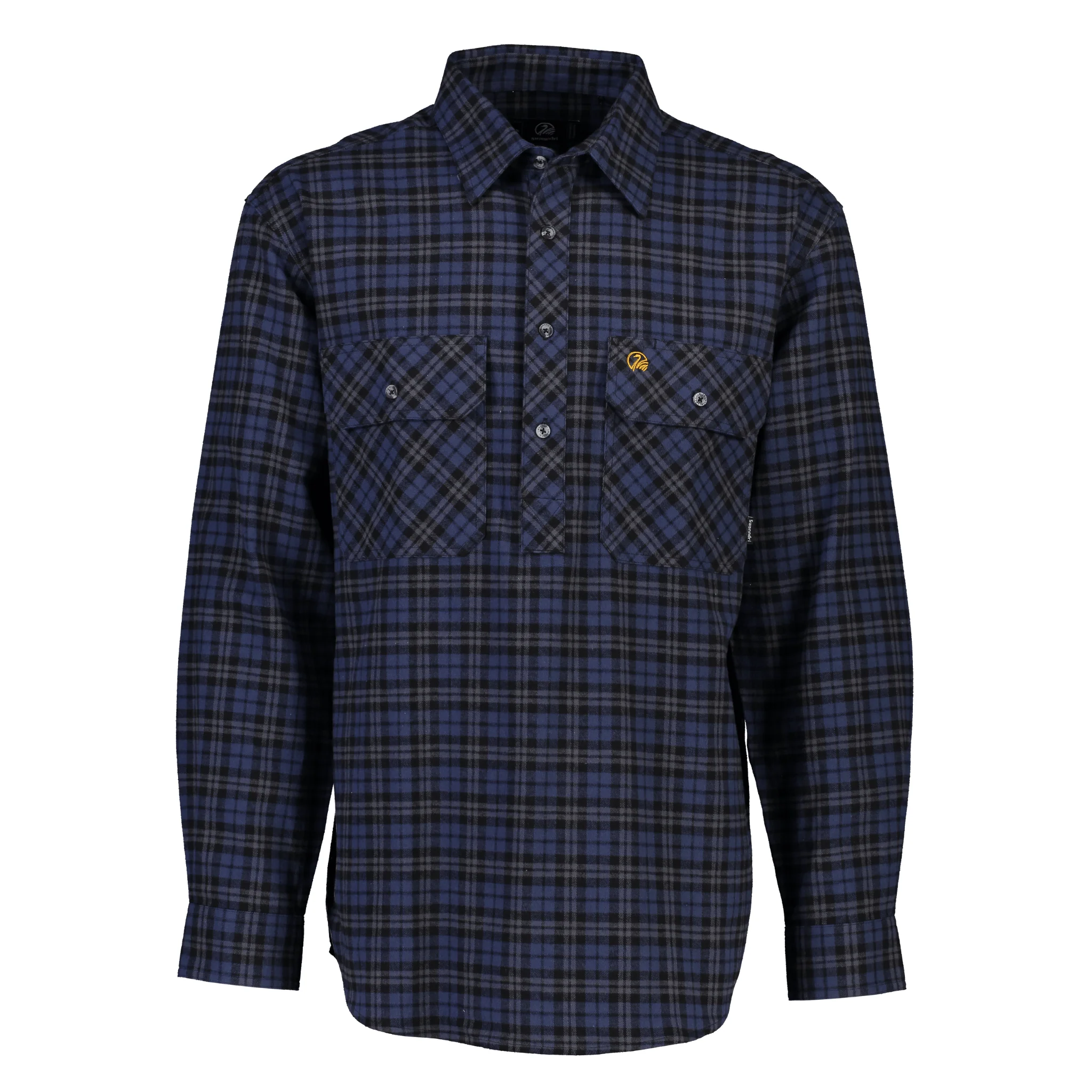 Swanndri Barn Yarn Dye Shirt - Blue - Image 6