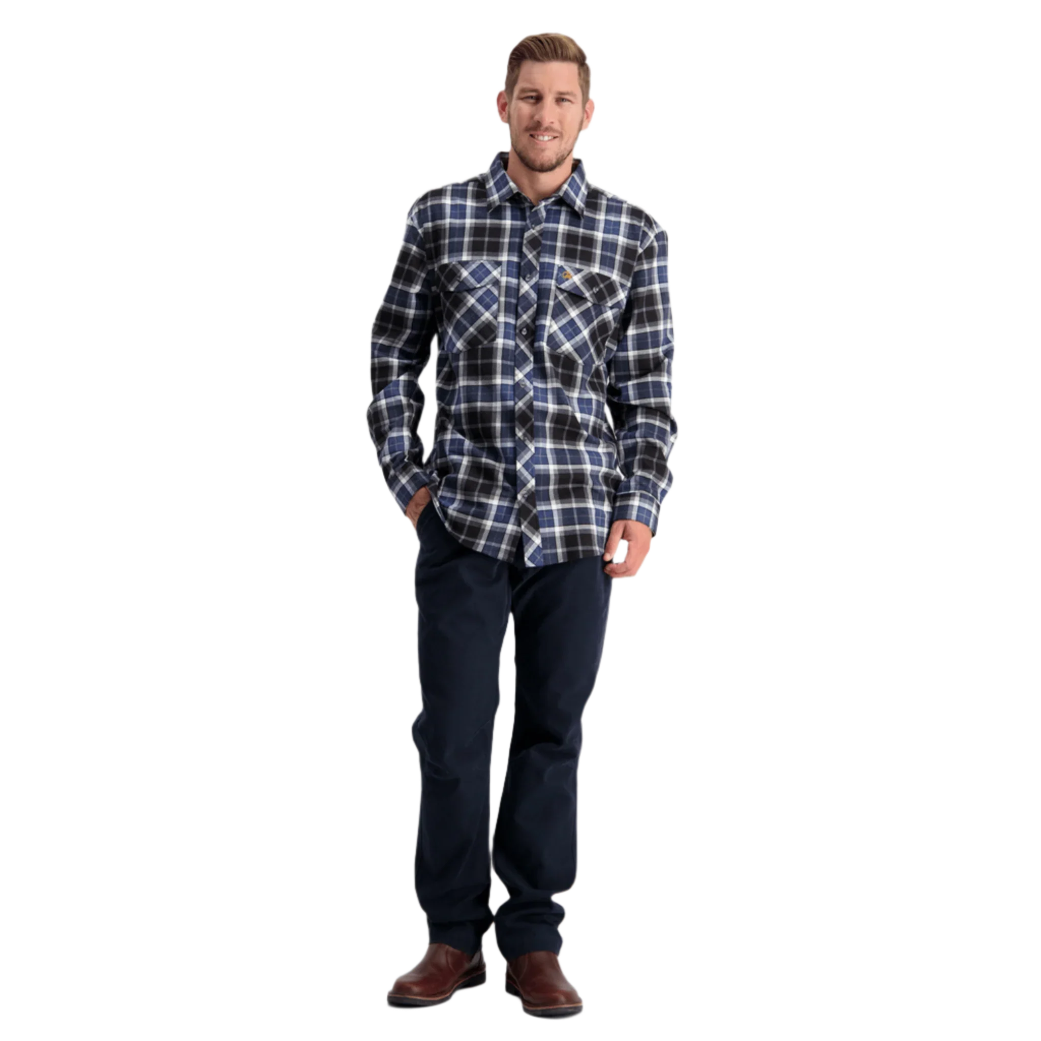 Swanndri Men's Bedrock Canvas Work Jeans - Navy - Image 6