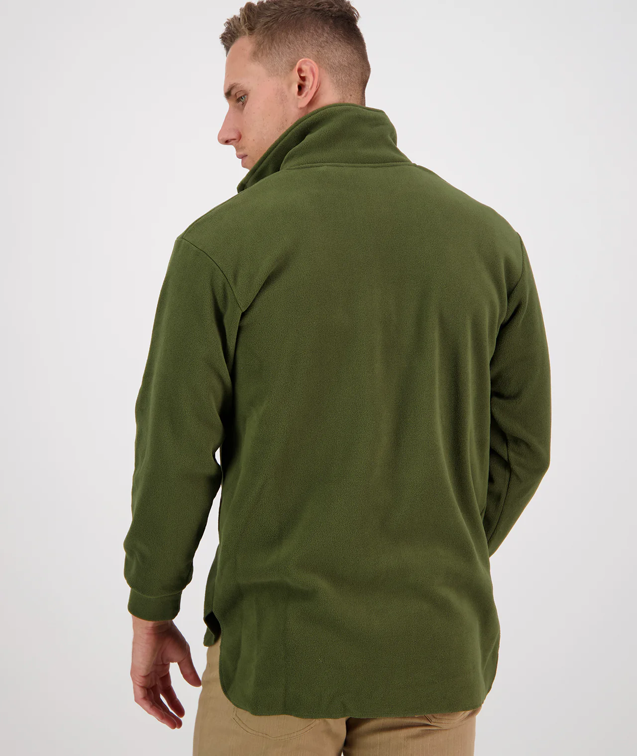 Swanndri Motu Pullover Fleece - Olive - Image 4