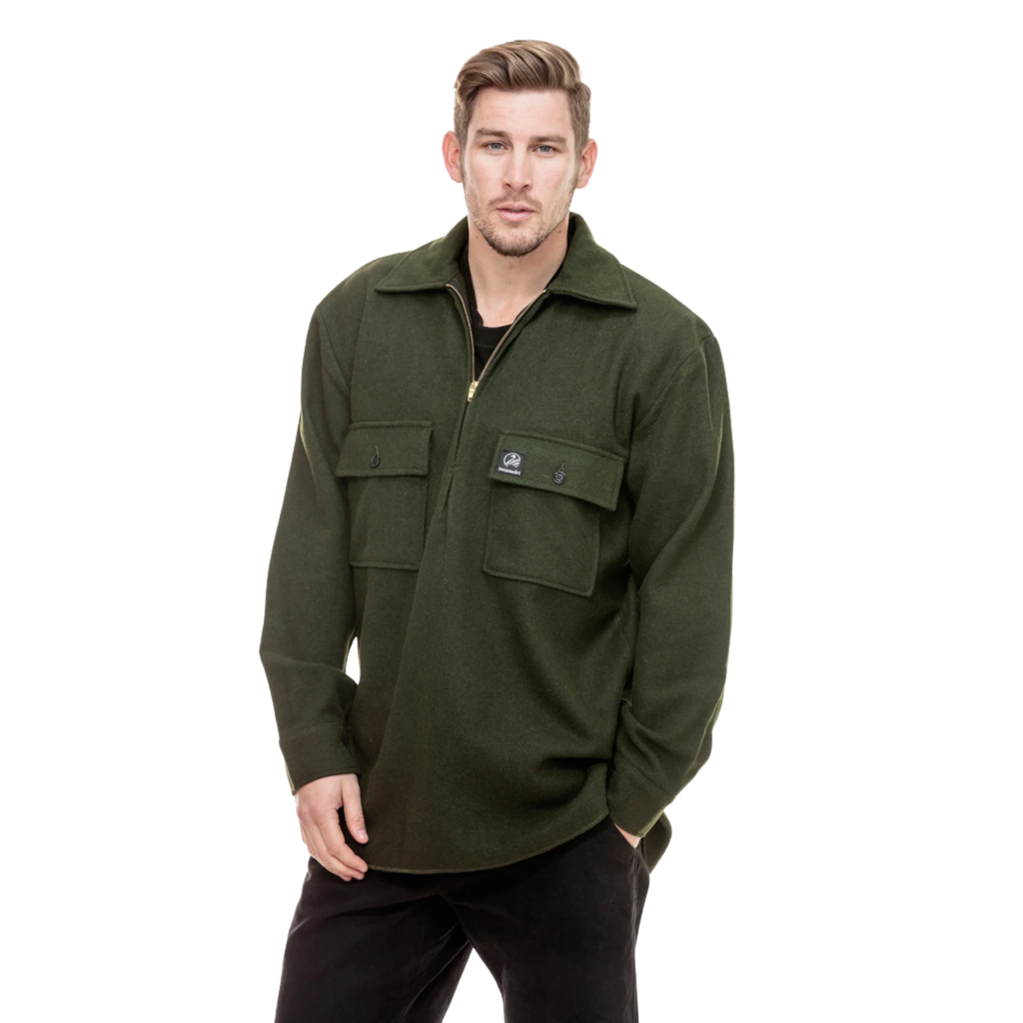 Swanndri Ranger Bush Shirt - Olive - Image 2