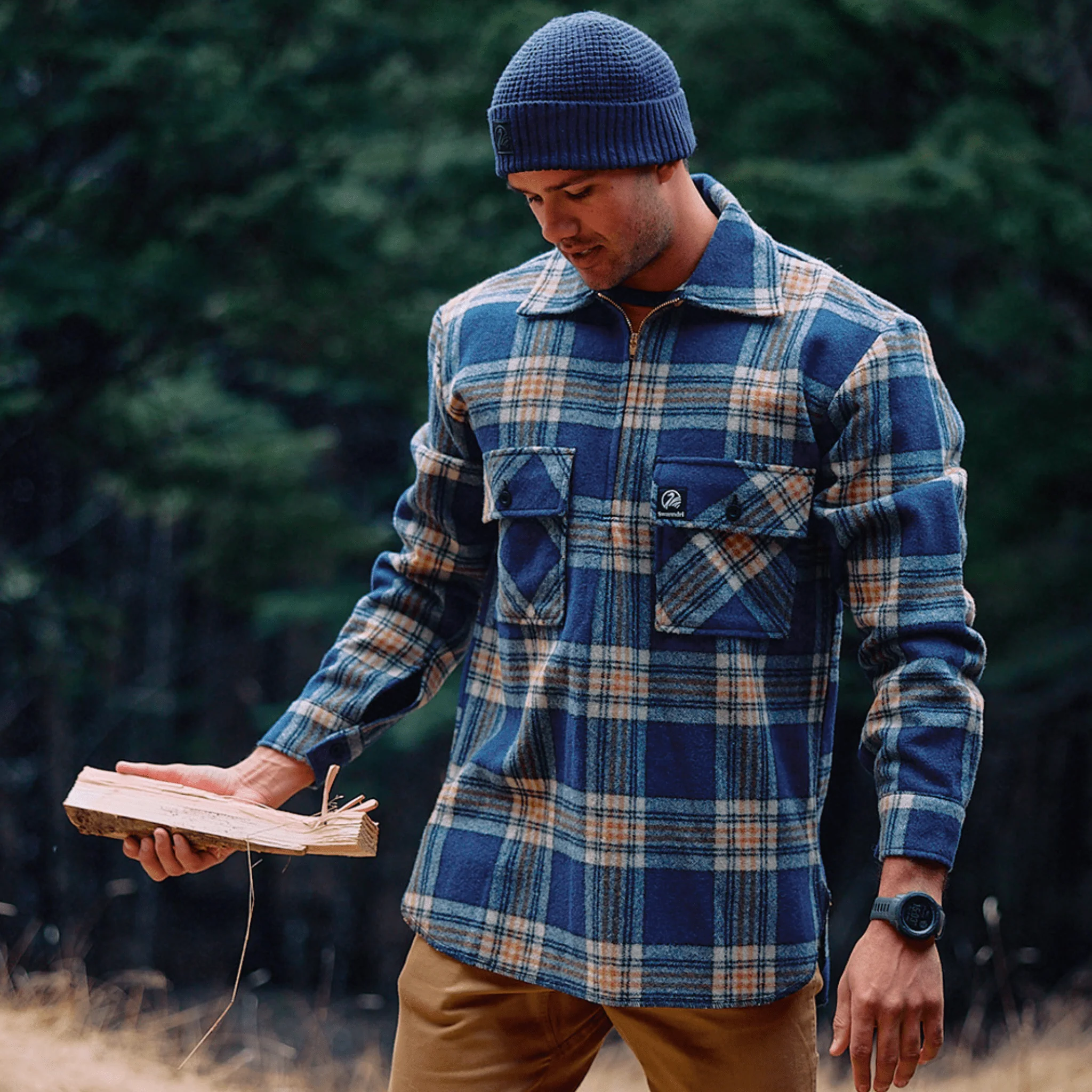 Swanndri Ranger Bush Shirt - Atlantic Check - Image 2