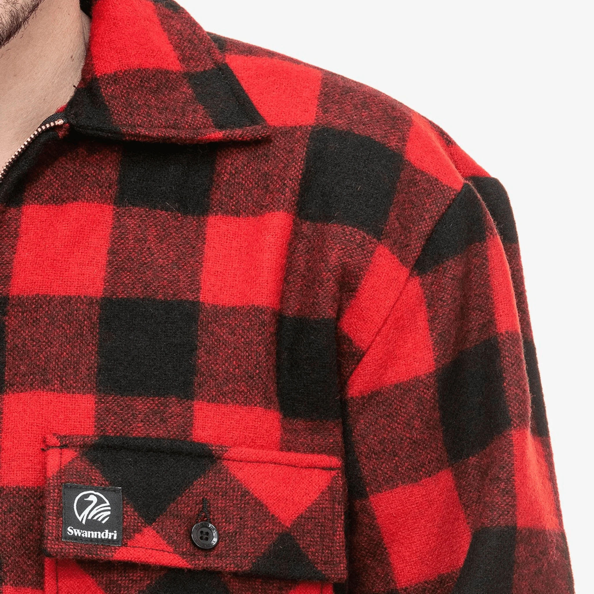 Swanndri Ranger Bush Shirt - Red/Black - Image 4