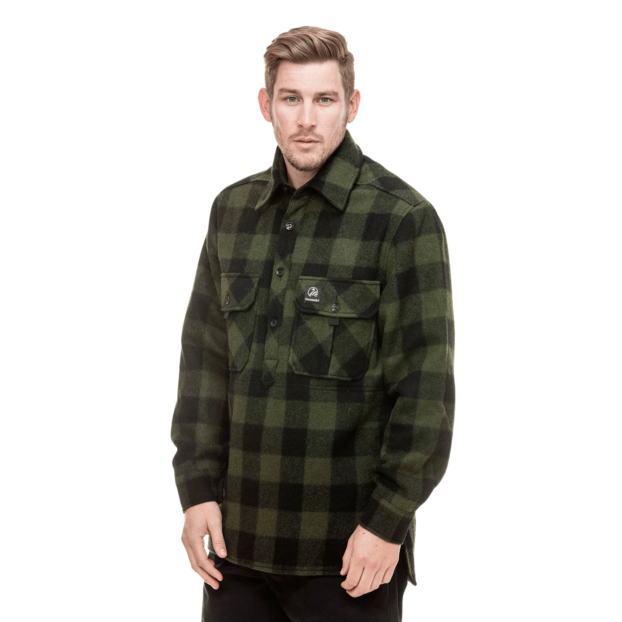 Swanndri Ranger Extreme V2 Windproof Bush Shirt - Olive/Black - Image 2