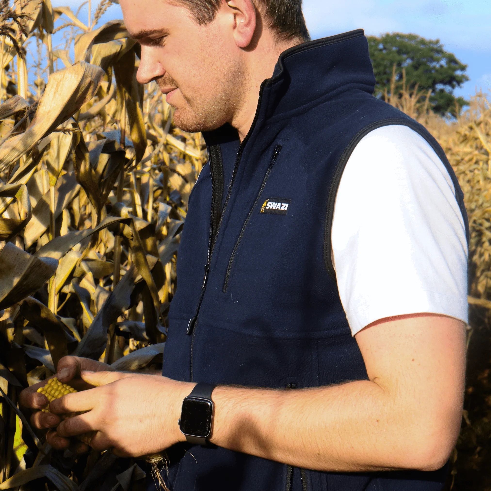 Swazi Sherpa Vest Gilet - Navy - Image 2